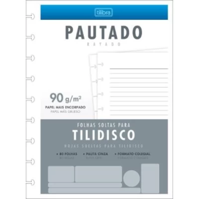 Refil Pautado para Caderno Inteligente Tilidisco 90g 17,7x24 - Tilibra