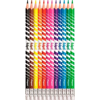 Lápis de Cor Color Peps Apagável 12 Cores - Maped