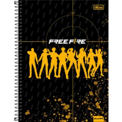 Caderno Universitário Free Fire 1 Matéria 20x27,5 - Tilibra