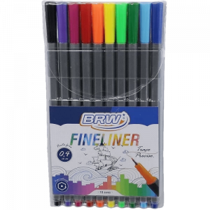 Caneta Fineliner 10 Cores - BRW