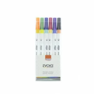 Marcador Artístico Evoke Dual Magic 6 Cores - BRW