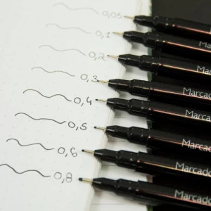 Kit 8 Marcador Técnico Artístico FI8000 - BRW