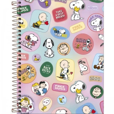 Caderno Colegial Snoopy 10 Matérias 17,7x24 - Tilibra
