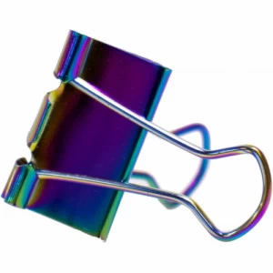 Prendedor Binder Clip Holographic Rainbow BD2508 - BRW