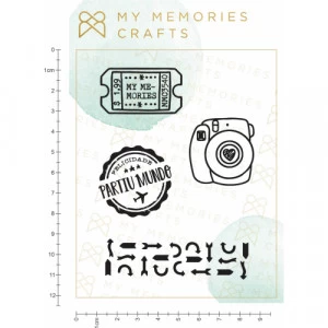 Carimbo MMCMT2-09 - My Memories Crafts - Coleção My Travel 2
