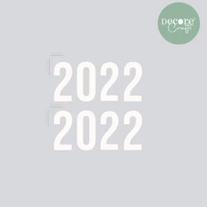 Aplique em Acrílico 2022 Offwhite - Coleção Uma Nova Primavera - Decore Crafts