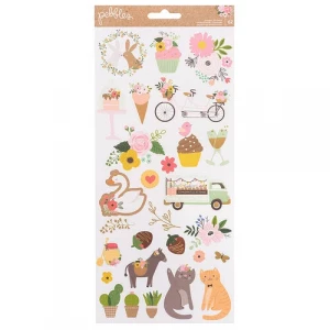 Adesivo Sticker - Pebbles - Lovely Moments Gold Foil