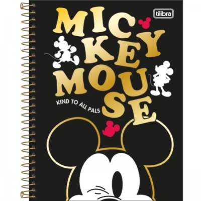 Caderno Colegial Mickey 1 Matéria 17,7x24 - Tilibra