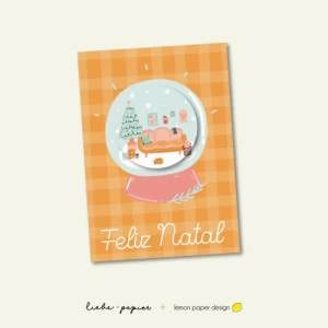 Cartão Botton Sala de Natal Coleção Meu Sonho de Natal - Lemon Paper Design