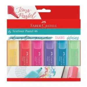 Marca Texto Pastel 6 Cores - Faber Castell