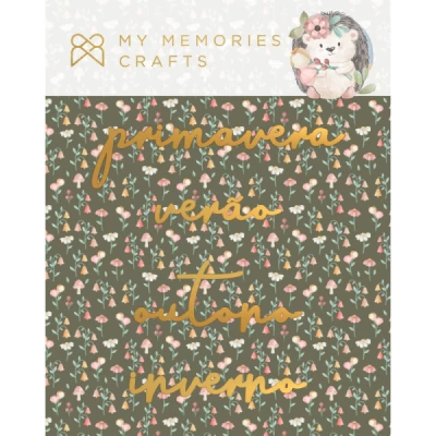 Títulos em Acrílico Dourado MMC365-12 Coleção Meus 365 Dias - My Memories Crafts