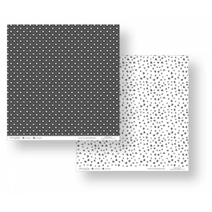 Folha para Scrapbook - Conceito - Preto Corações