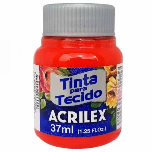 Tinta para Tecido Vermelho Fogo 37ml - Acrilex