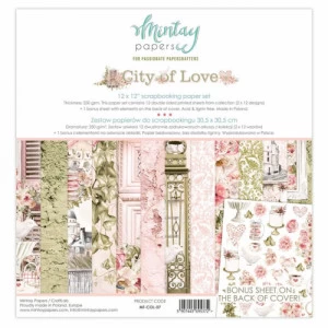 Bloco de Papéis para Scrapbook 30x30 - Mintay - Coleção City Of Love