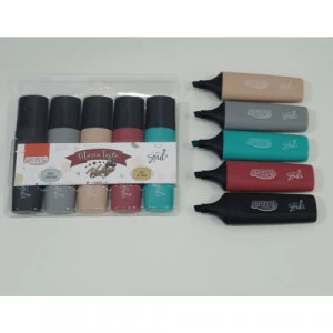 Marca Texto Vintage 5 Cores - BRW