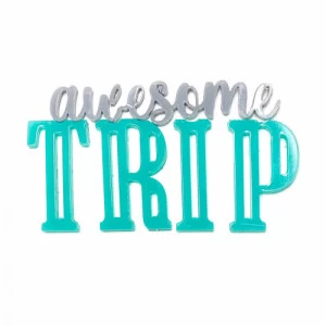 Acrílico Títulos Awesome Trip HAP34 - Coleção Happy - Carina Sartor
