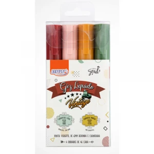 Giz Líquido Vintage 4 Cores - BRW